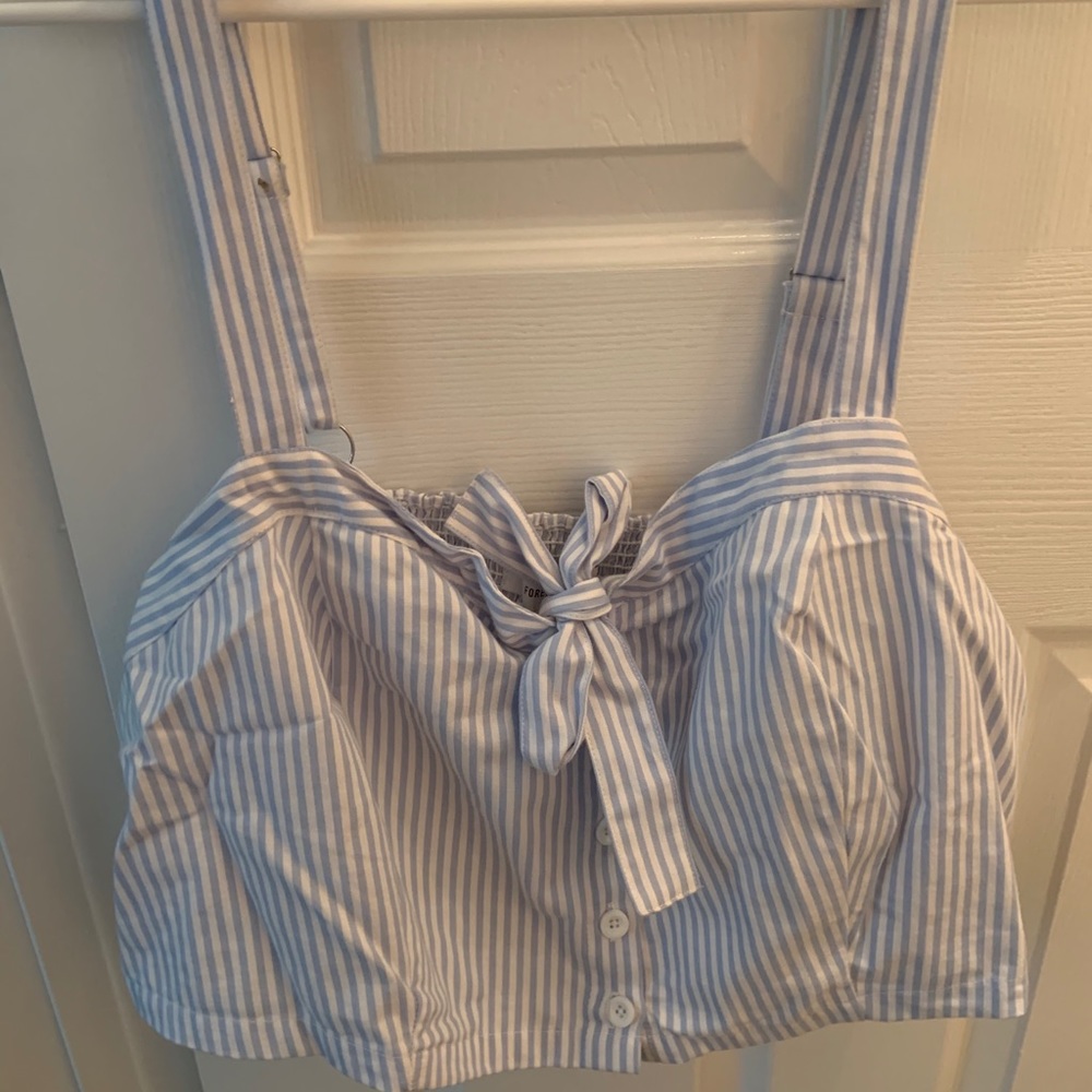 Plus Size Striped Crop Top